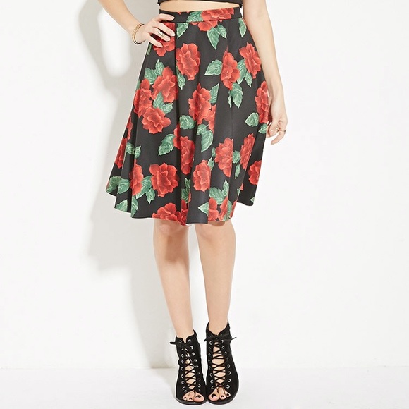 rose midi skirt